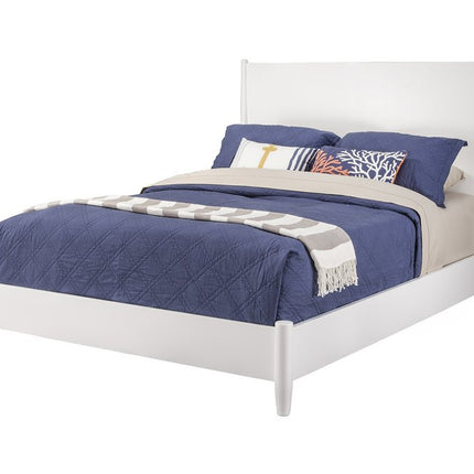 White Solid Wood California King Bed Frame