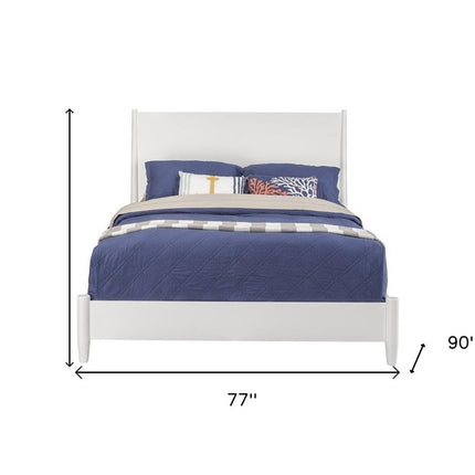 White Solid Wood California King Bed Frame