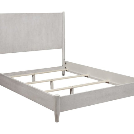Gray Solid Wood Full Bed Frame