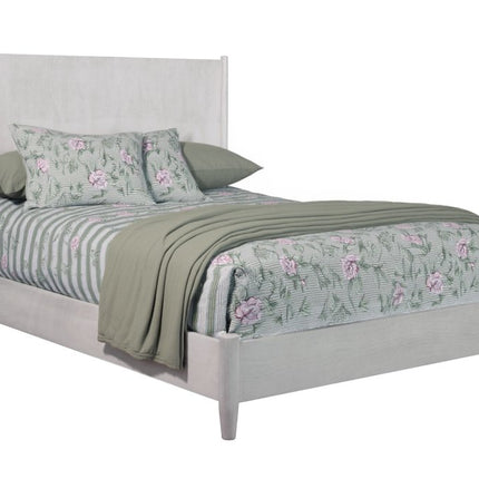 Gray Solid Wood Full Bed Frame