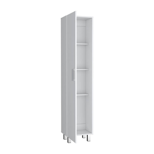 71" White Wood Pantry Or Storage Closet