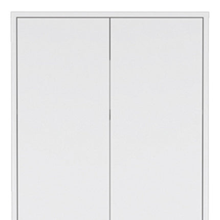 71" White Wood Two Door Pantry Or Storage Closet