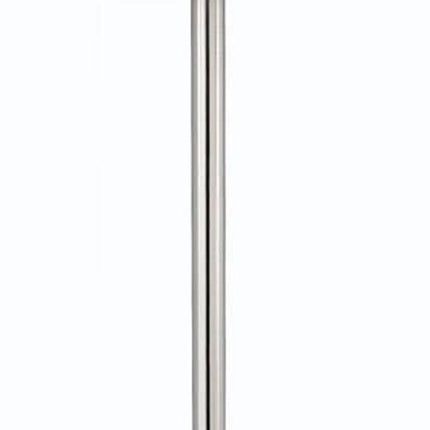 60" Nickel Metal Tray Table Floor Lamp With White Fabric Square Shade