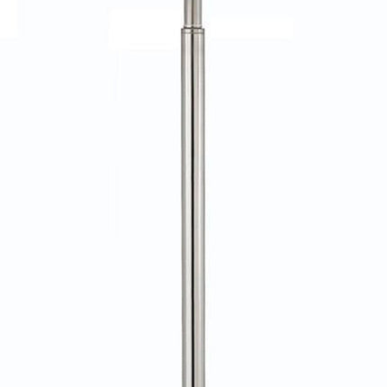 60" Nickel Metal Tray Table Floor Lamp With White Fabric Square Shade