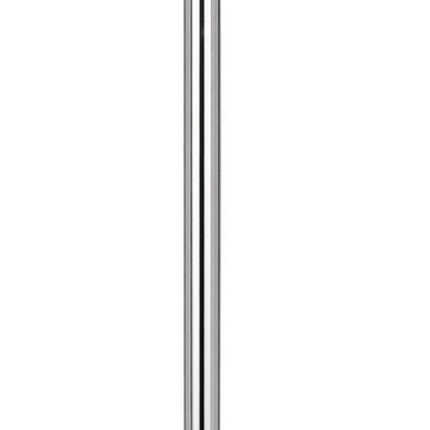 61" Chrome Tray Table Floor Lamp With White Square Shade