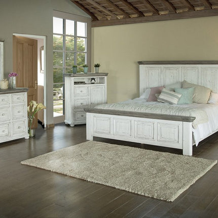 27" Ivory Solid Wood One Drawer Nightstand