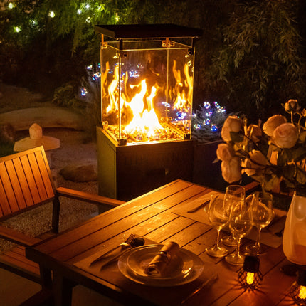 Outdoor Heater,Tempered Glass, Propane Outdoor Heaters