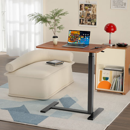 1 or 2pcs Adjustable Height Bedside Table with Wheels | Rolling Laptop Table,