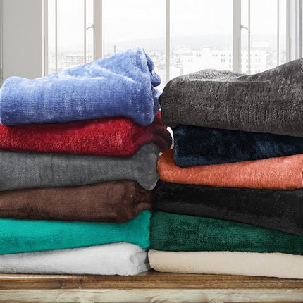 King Charcoal Fleece Knitted Plush Blanket