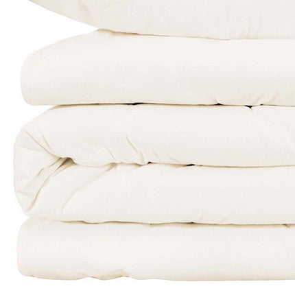 Ivory Queen Cotton Blend 1000 Thread Count Washable Duvet Cover Set