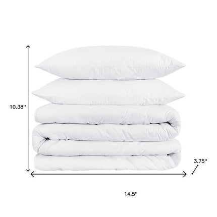 White Queen Cotton Blend 1200 Thread Count Washable Duvet Cover Set