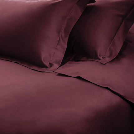 Plum Queen Cotton Blend 650 Thread Count Washable Duvet Cover Set