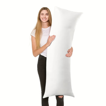 1pc, White Bedding Large Body Pillow Insert for Adults, Full-Body Cushion  20×54