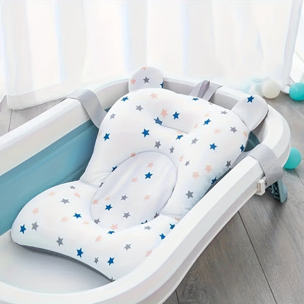 Baby Bath Seat Cushion, Bath Rack Pillow, Soft Non-slip Bath Mat for Toddlers, Bath Net, Bathtub Mat