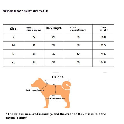 Halloween Personalized Bloodshot Spider Dog Skirt Clothes