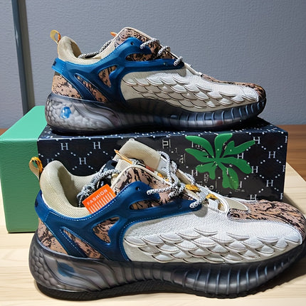 Men's All-Terrain Outdoor Sneakers with Multi-Color Rubber Sole, Low-Top Breathable