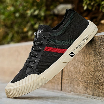 Men's Breathable Slip-On Skate Sneakers - Lightweight Casual Shoes for Outdoor, Daily Wear & Camping