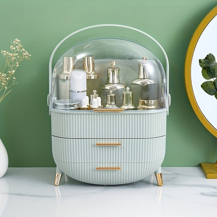 Luxury Cosmetic Organizer with Transparent Dome Lid