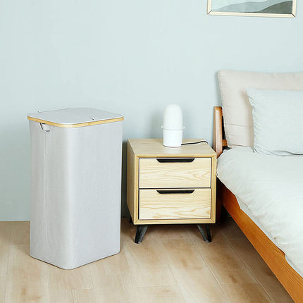 Household Oxford Cloth Foldable Laundry Basket With Lid