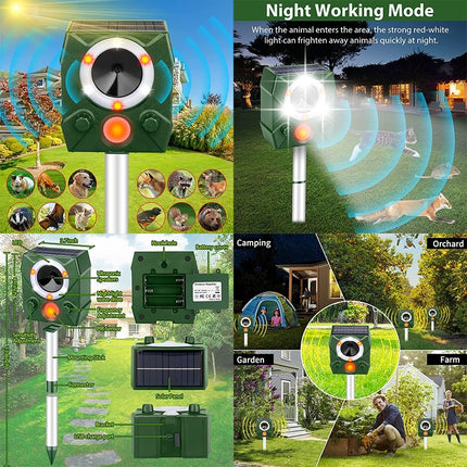 Ultrasonic Dog Repeller Charging Voice Solar Bird Repeller