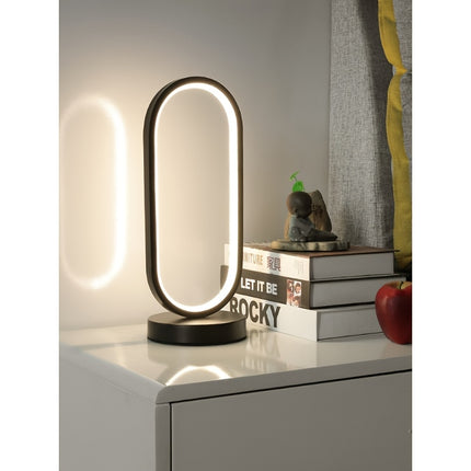 New Runway Circular LED Table Lamp, a Touch of Luxury for Bedroom Ambiance, USB Dimmable Bedside Light
