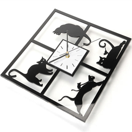 Acrylic cattail clock silent wall clock