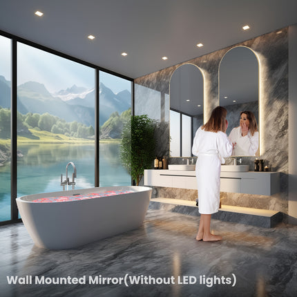 Aluminum Full Body Mirror] Full Body Mirror Arched/Rect Full Length Mirror | With Stand