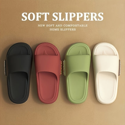 4 pcs set Men'S And Women'S Comfortable EVA Non-Slip Sandals - Featuring a Minimalist Striped Design