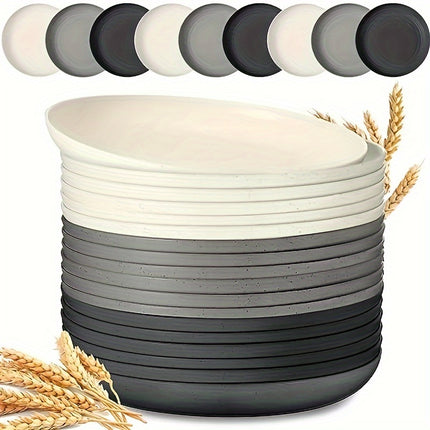 6/18pcs of Durable Food Plates And Dishes, Safe for Dishwashers And Microwaves, Suitable for Both Children