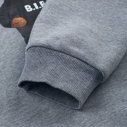 STAY WILD Print Trendy Sweatshirt, Men's Casual Graphic Design Crew Neck Pullover Sweatshirt for Fall Winter