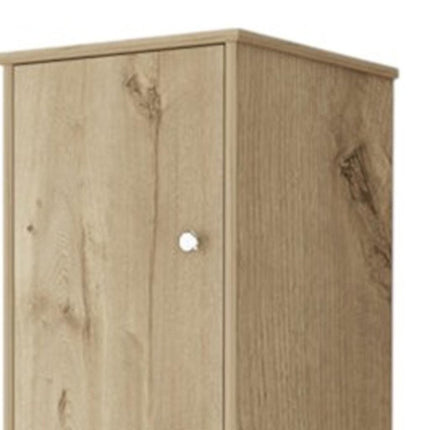 68" Light Brown Wood Accent Cabinet With Two Doors