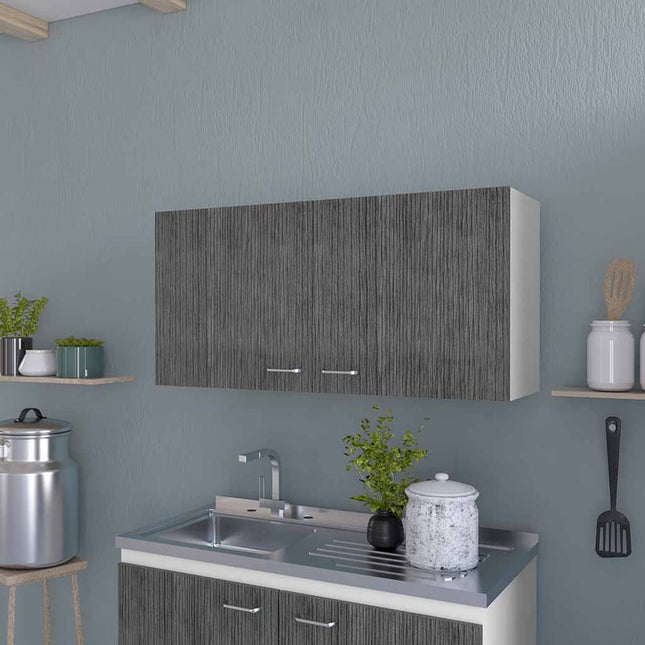 39" White Wood Wall mounted Accent Cabinet