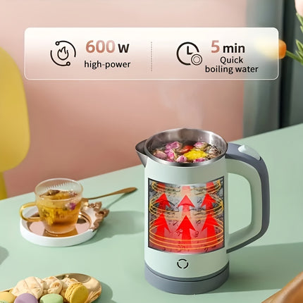 1pc Small Electric Kettle with Detachable Rotating Storage Base, Keeps Power Cord Neat