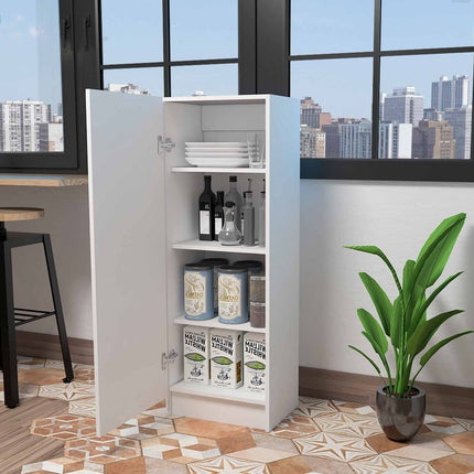 47" White Wood Pantry Or Storage Closet