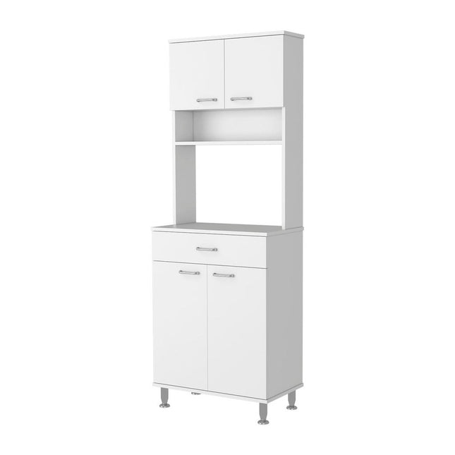 67" White Wood Pantry Or Storage Closet
