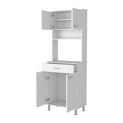 67" White Wood Pantry Or Storage Closet