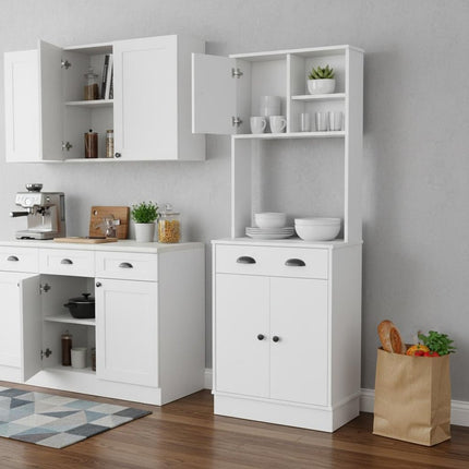67" White Wood Pantry Or Storage Closet
