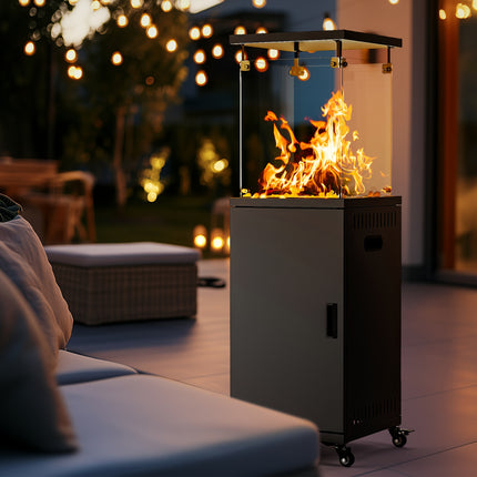 Outdoor Heater,Tempered Glass, Propane Outdoor Heaters