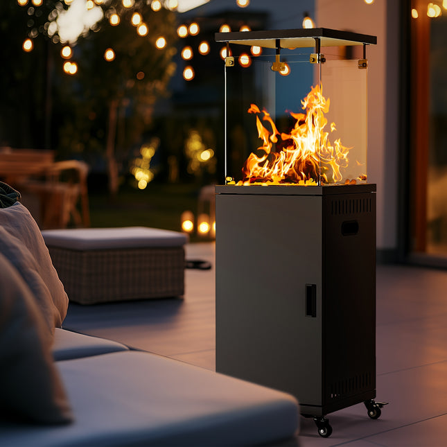Outdoor Heater,Tempered Glass, Propane Outdoor Heaters