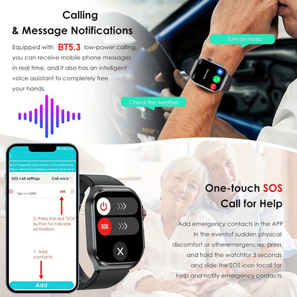 2026 New Smartwatch for Women Men, 5.18cm AMOLED Screen, 530mAh Long-Last Battery, BT 5.3 Calls,