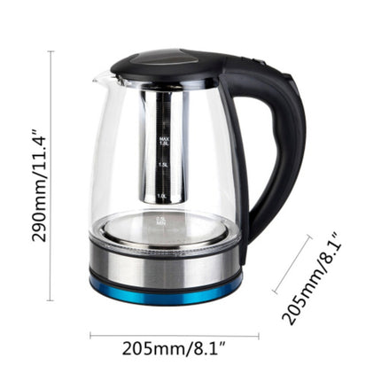 Kettle - 120V 1200W with Removable Filter, Inner Steel Cover, Safe & Fast Boiling Kettle