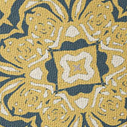 Set of Two Yellow And Blue Botanical Indoor Outdoor Throw Pillow