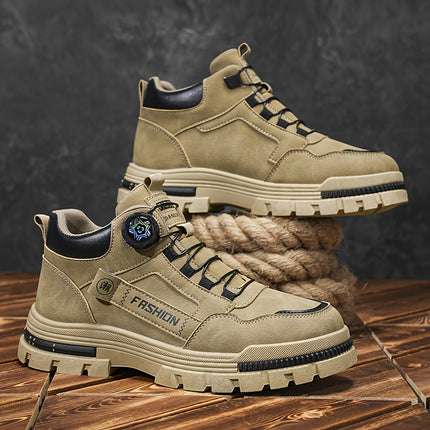Urban Street Fashion Rotating Buckle Design Outdoor Casual Sneakers, Comfortable Thick