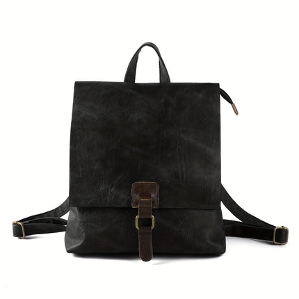 1pc Vintage Street Style Backpack, Casual Trendy Dual-Shoulder Bag with Adjustable Straps,