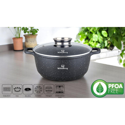 17pcs Cookware Set  with Marbled Coating  Pot