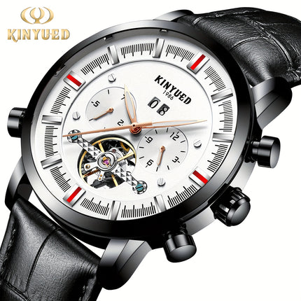Men'S Casual Fashion Waterproof Watch, Luxury Large Dial Multifunctional Automatic Mechanical Watch
