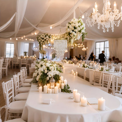 2D Flat, Wedding Birthday Engagement Party Hotel Luxury Decorations, Modern Beaded No-Light Hanging
