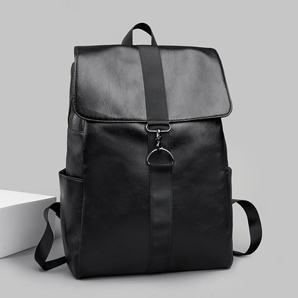 Solid Color Large Capacity Men'S Business Casual Retro Commuting Travel Bag, Laptop Bag,