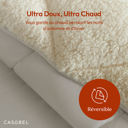 Polyester Reversible – Soft Sherpa or Cool Microfiber Side – Breathable, Thermoregulating, Washable