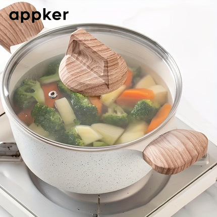 Appker White Granite Induction Cooking Set, Kitchen Cookware Collection Including Frying Pan, Pot